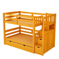Holz-Etagenbett mit Treppe und Stauraum