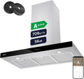 Okap kuchenny CIARRA, CBCS9102, 90 cm, 56 dB – Srebrny, aluminium, oświetlenie LED, Wi-Fi – CBCS9102 CBCF003, 709 m3 / h, klasa energetyczna A