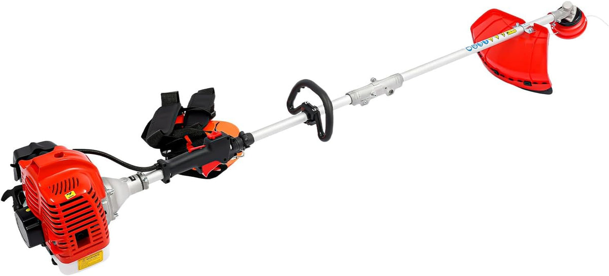 SYNCMH Kosiarki rotacyjne, 1,4 kW, 6500 obr./min, 1,2 l – Czerwony/Czarny/Szary, metal, Kosiarka spalinowa 1,4 kW, 2-suwowa – ze zbiornikiem 1,2 l