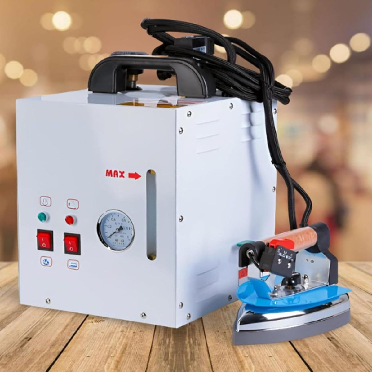 Żelazko parowe Oiyekntd, 4 l – 1600 W, 3 bar, Czarny, generator – żelazko elektryczne, 900 W, profesjonalny