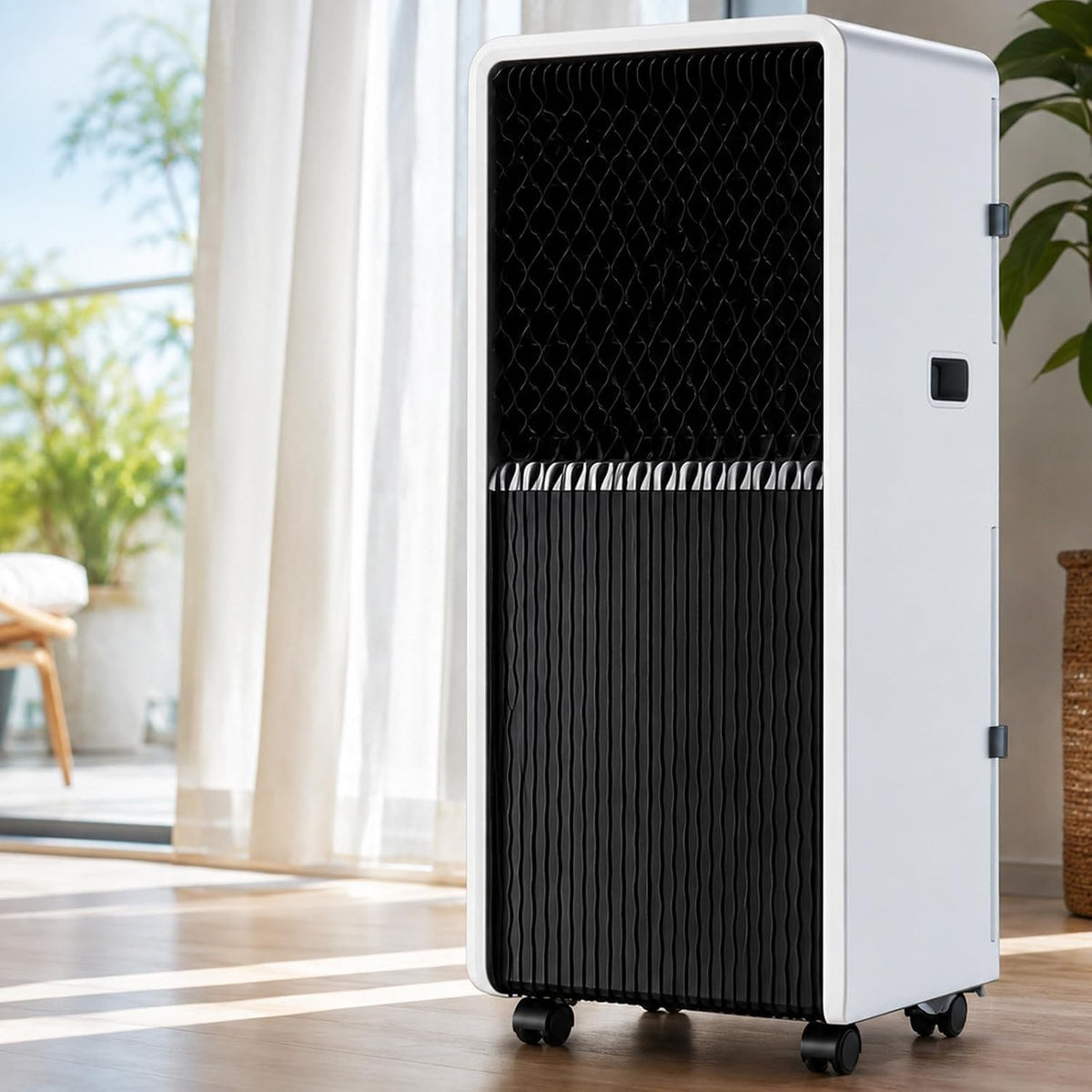 Klimatyzator przenośny WDDBFL, klimatyzator mobilny, 12,000 BTU, 3500 W – 34 cm, Biały, Klimatyzator, przenośna – podróżne koła, biuro lub mieszkanie