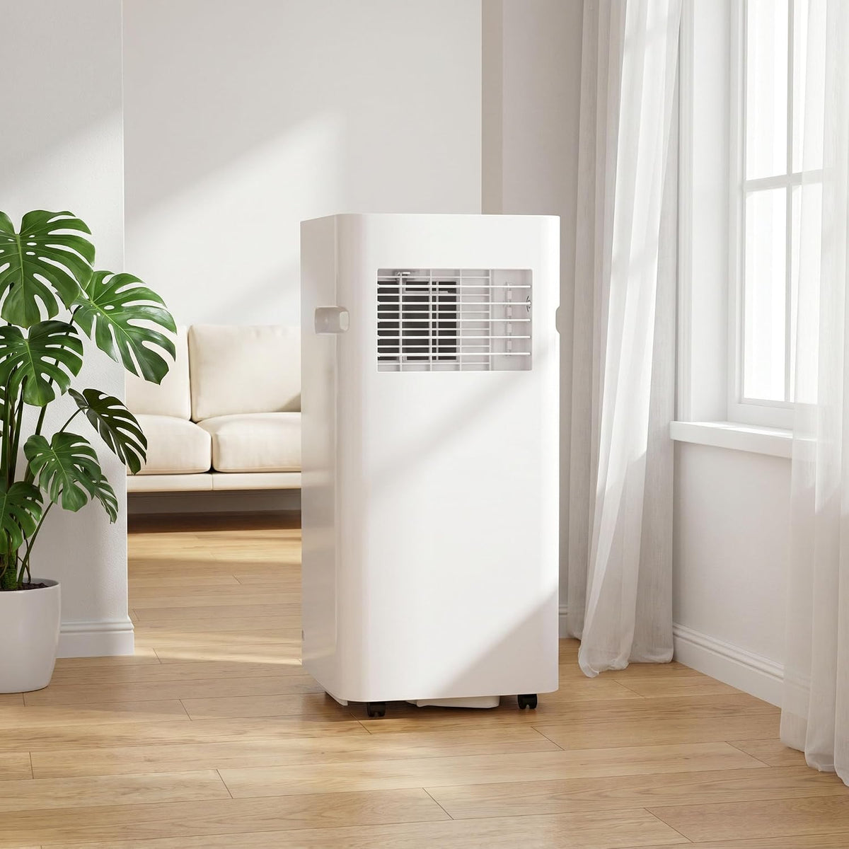 Klimatyzator przenośny – klimatyzator mobilny, 12,000 BTU, Biały, Klimatyzator – przenośny, zegar, cichy