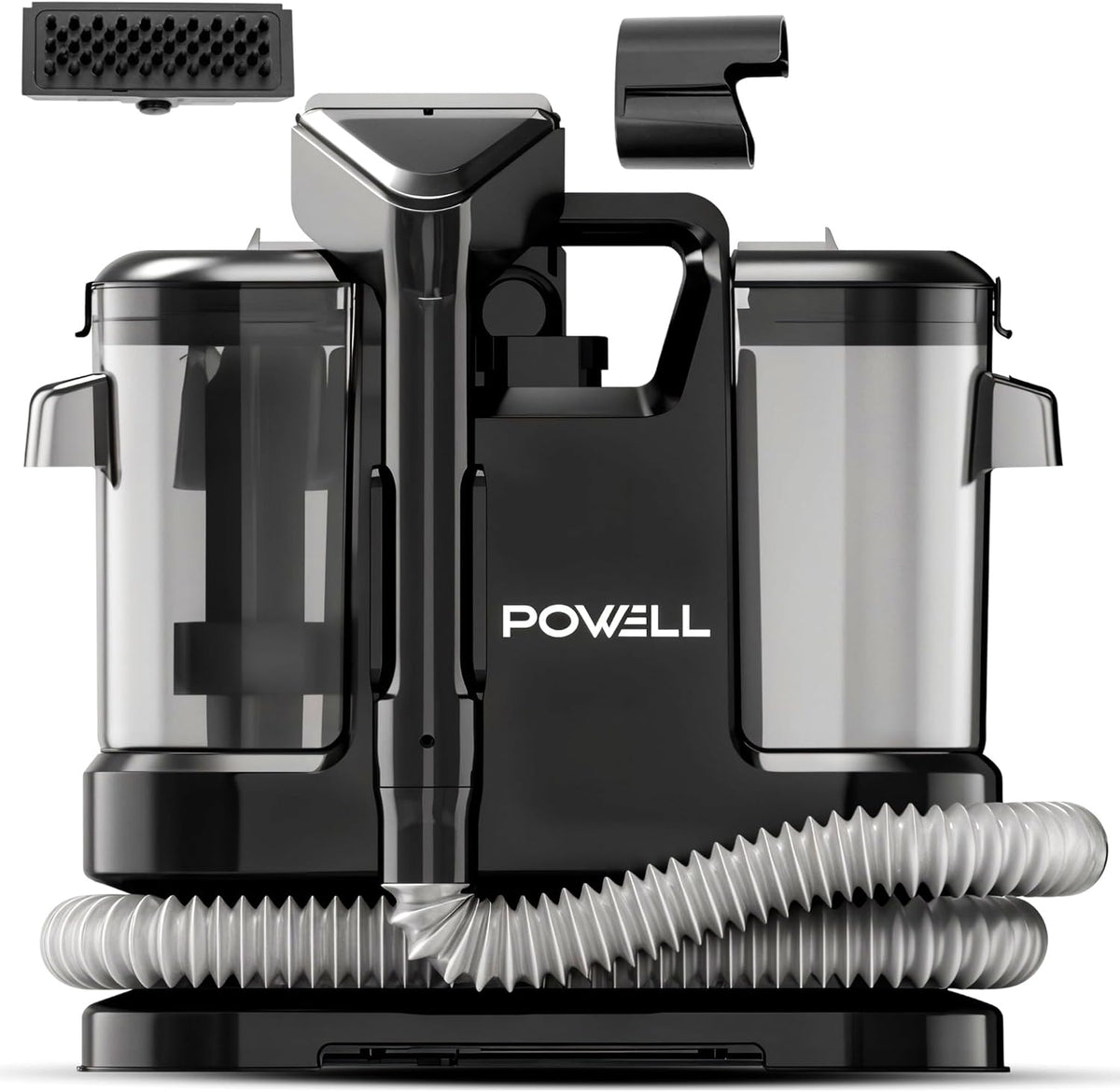 POWELL Odkurzacz – 8 l, 450 W, Czarny, piorący – przenośny, duży zbiornik, urządzenie czyszczące para Shampooner