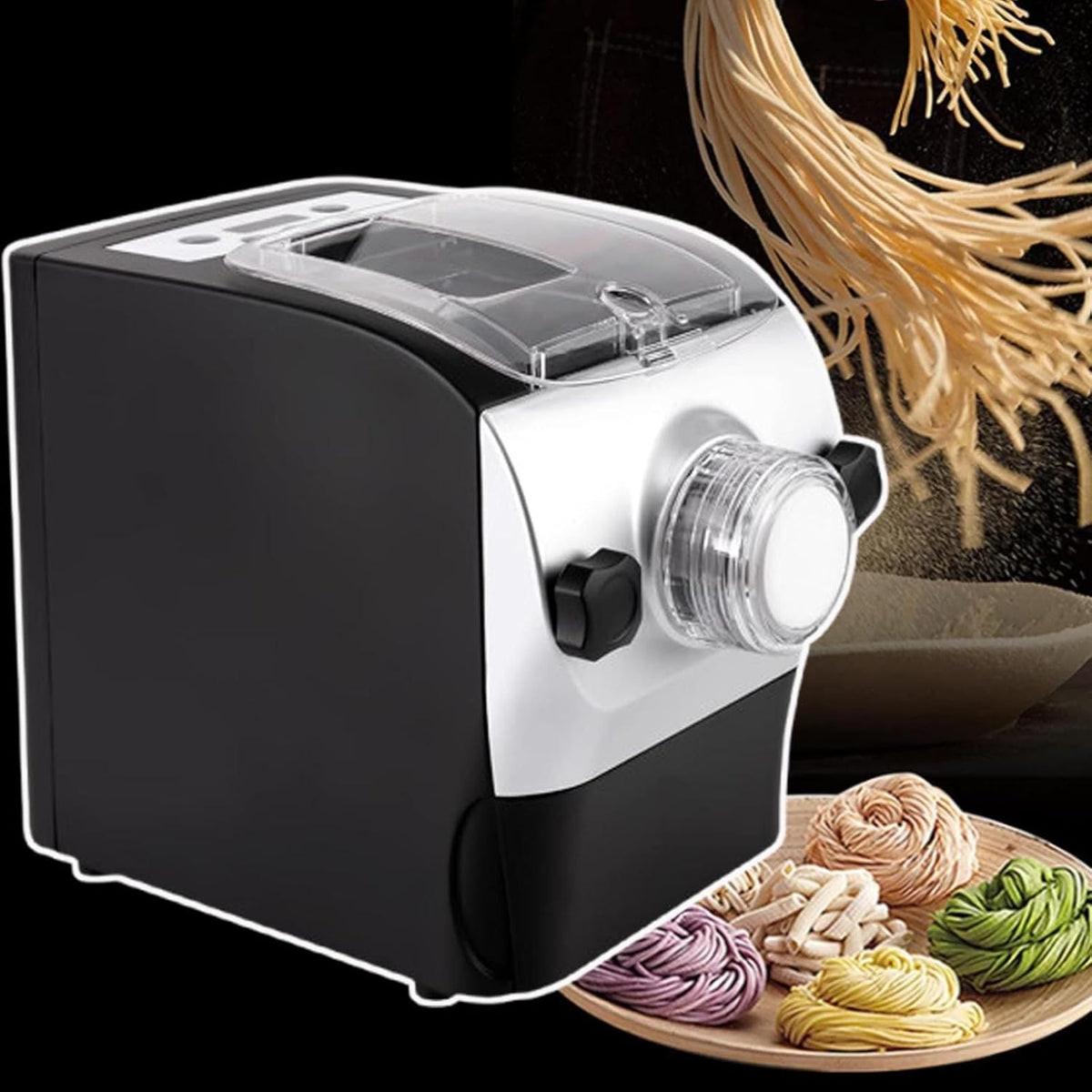 lealovengzh Maszynki do makaronu, 260 W – 500 G, 30 x 20 x 27 cm, Czarny, oświetlenie LED – maszynka do makaronu, Maszyna do makaronu Commercial- 8
