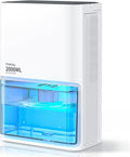 Heelay Osuszacz powietrza, 2000 ml, 20,8 x 13,5 x 31,5 cm, Biały/Niebieski – automatyczne wyłączanie, Elektryczny, 2000 ml cichy osuszacz pokojowy
