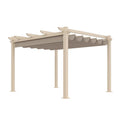 Aluminium Pergola Beige mit Polyestergewebe 3x3x2.25m