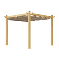 Kiefernholz Pergola mit verstellbarem Dach 300x300x250 cm Beige