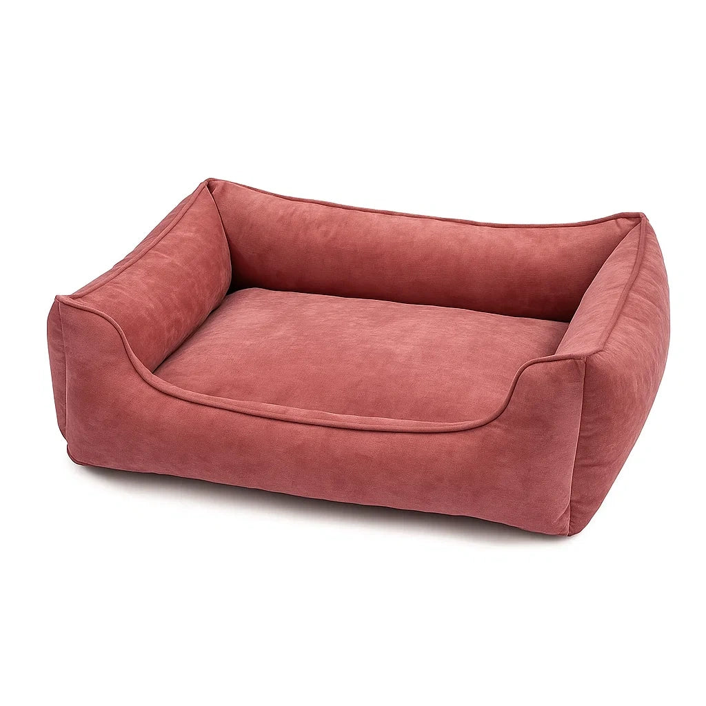 Hundebett Rechteckig Mikrofaser Rosa 80x60x20cm