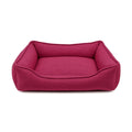 Hundebett Rechteckig Stoff Rot 80cm x 60cm