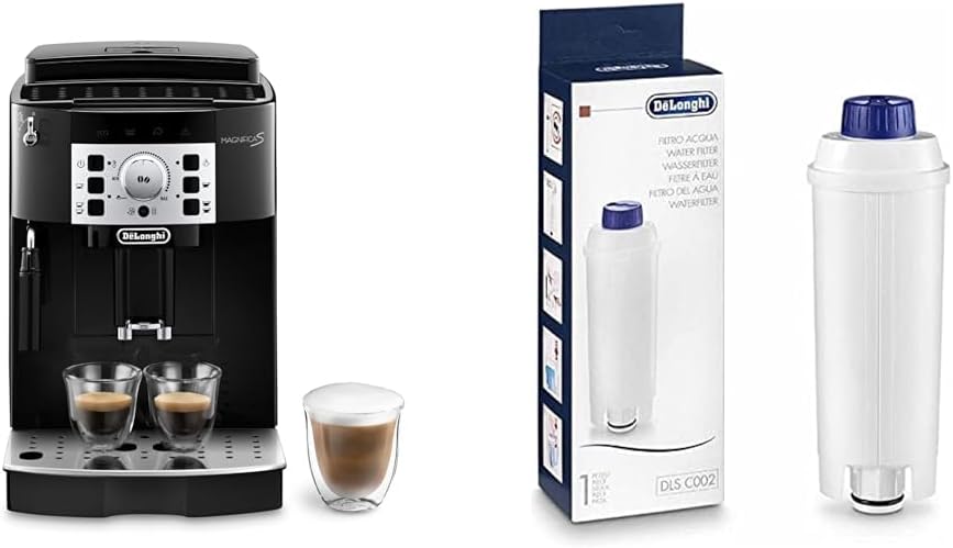 De'Longhi Filtr do wody, system filtracji wody, ECAM22.110.B – 220 W, 1.8 l, Czarny, automatyczny ekspres do kawy – Filtr Delonghi S 220 ECAM22.110.B