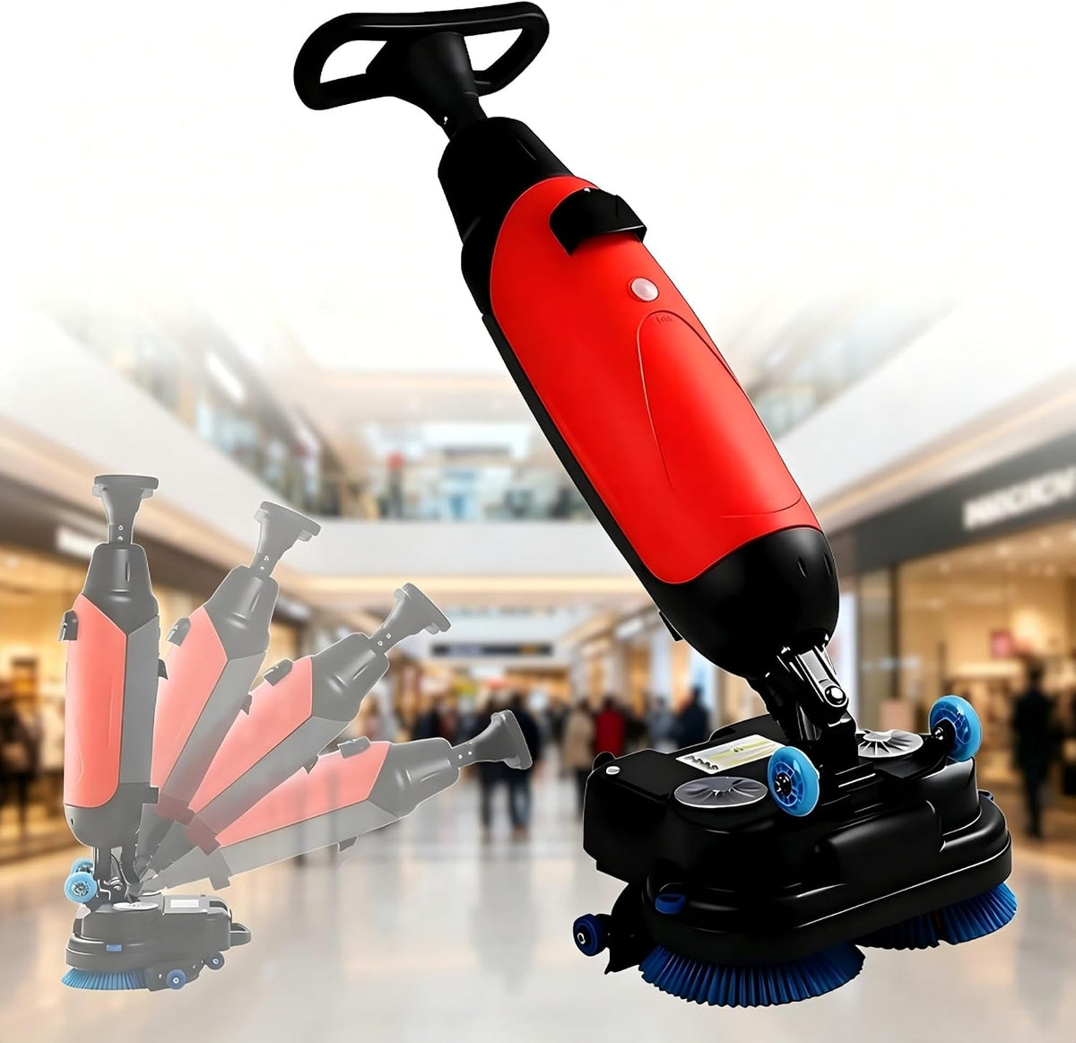 HYHDDM Zamiatanie parą – 430 mm, 250 W, 36 V, Czerwony – czyszczarka, szczotka, przemysłowe, czerwone