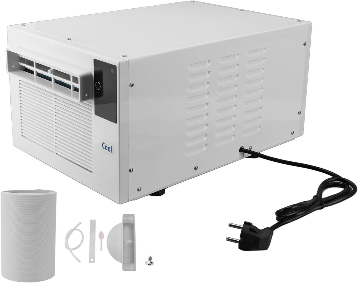 Klimatyzator przenośny Luocute, klimatyzator mobilny, 280 W, 220 V – 1900 BTU, Biały, aluminium, Klimatyzator – Mobile, kemping, EU 220 V gniazdo