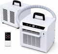 SXQYCH Klimatyzator przenośny, klimatyzator mobilny, 1.5 m – 220 V, 1,300 W, Biały, Klimatyzator 24H 1.5m – Na zewnątrz, Przewód zdalnego sterowania