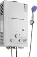Grzejnik elektryczny YUYUZI, 8 l, 16 kW – 1,5 V, Czarny, kemping, chwilowy podgrzewacz wody LPG – pojemność 8 l
