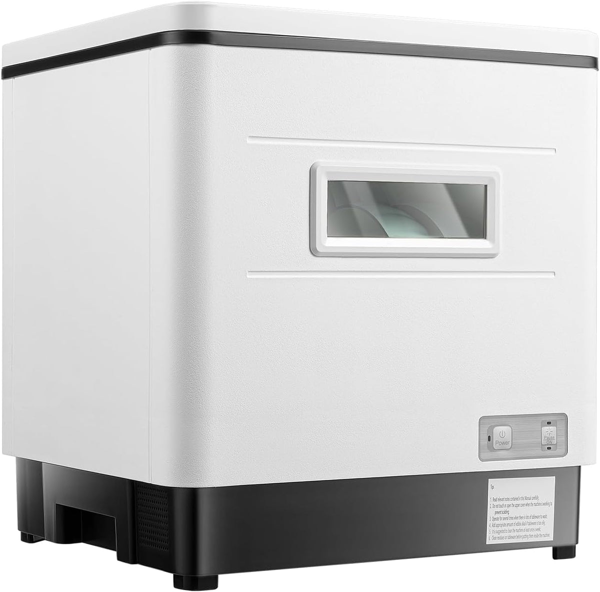 Zmywarka Kanbihao, 60 l, 420 x 380 x 460 mm – 220 V, Biały, kompaktowa, samodzielna – efekt 3D, technologia natryskiwania pod wysokim ciśnieniem 3D
