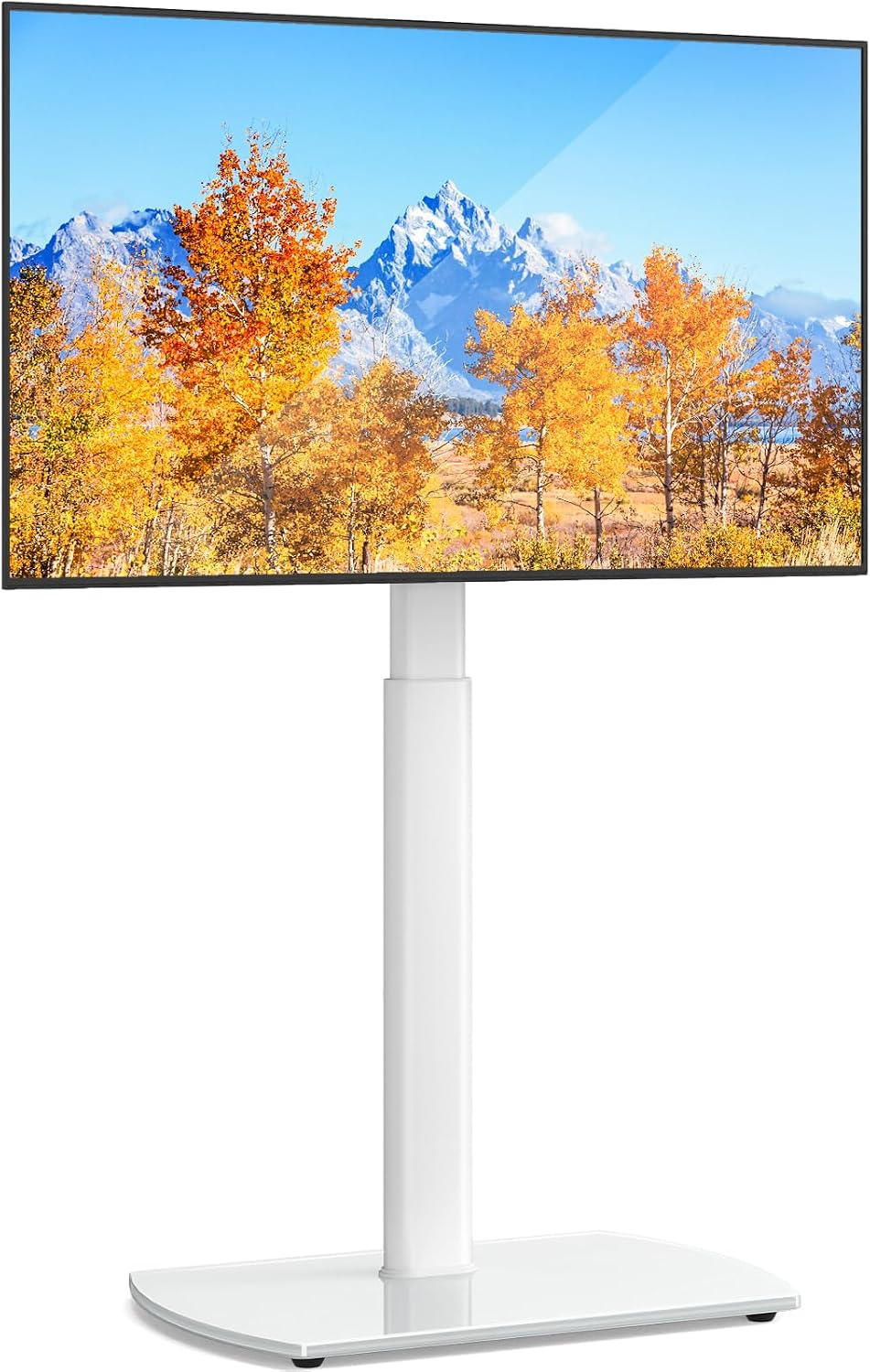 RFIVER Stojaki podłogowe – 400x400 mm, 35 kg, Czarny, Szafka TV – 65 cali