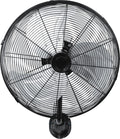 ABRILA Wentylatory ścienne – 120 W, 70x55x60 cm, Czarny / Srebrny, metal
