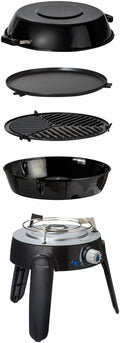 Grill Cadac, 32 x 32 x 38,8 cm, 4 kg, 2 W – Czarny, składana konstrukcja, Przenośny gazowy Safari Chef 30 LP Powłoka ceramiczna Camping