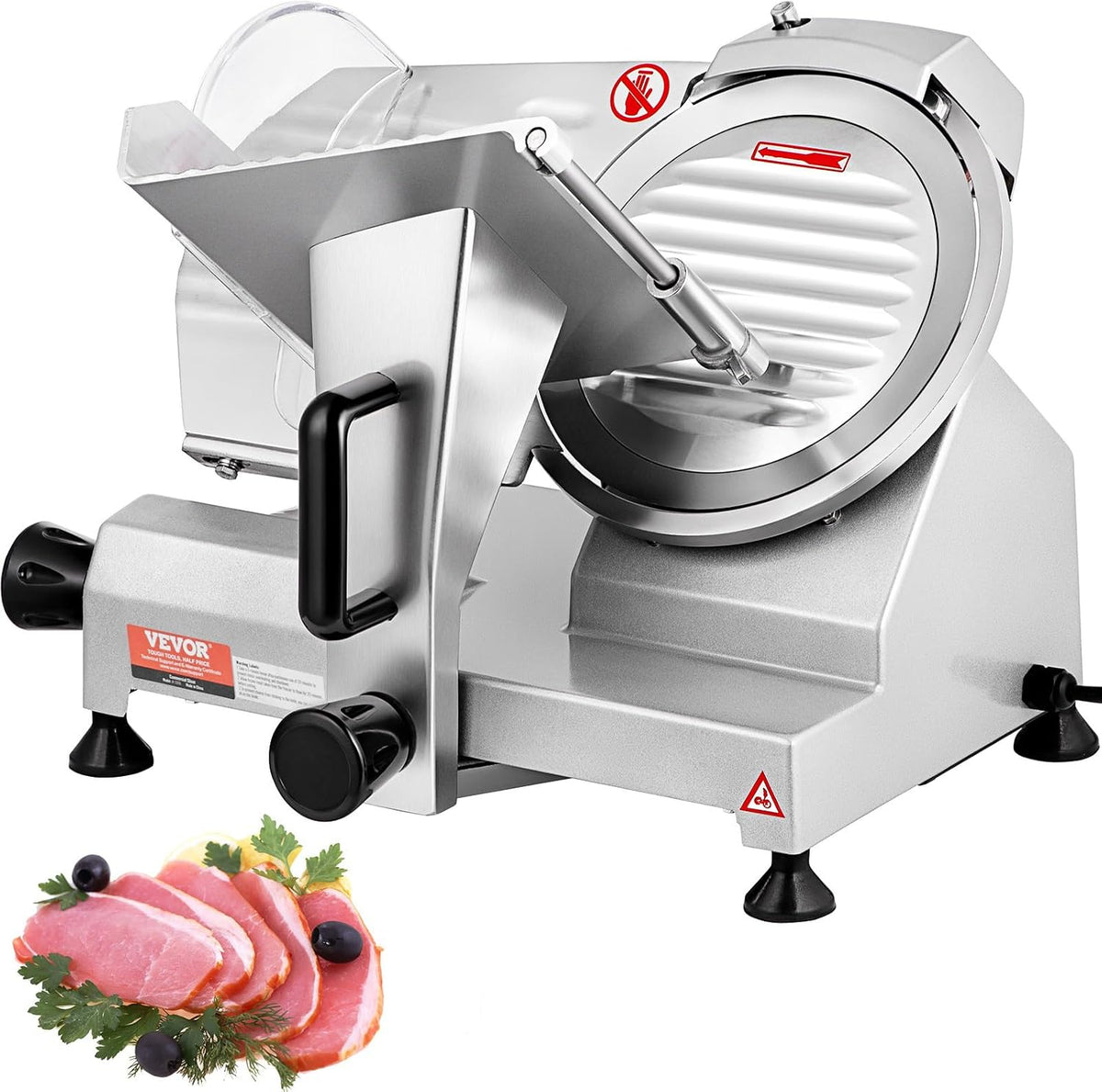 VEVOR Krajalnica – 1200 obr./min, 48 x 43 x 35 cm, 240 W, Czarny – elektryczny Slicer 1200 obr./min