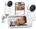Monitory wideo Dr.Care, 5 cali, Czarny – Wi-Fi, Babyphone, Monitor wideo dla dzieci, Pielęgnacja Kamera dla dzieci WiFi 2K