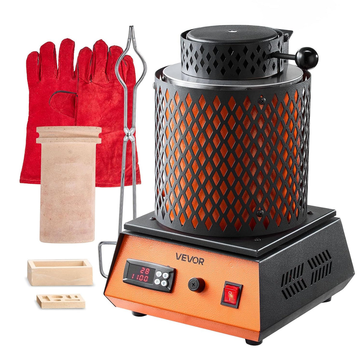 VEVOR Piekarniki, 1500 W – 5 kg, 270 x 250 x 380 mm, Czarny / Srebrny, metal – Piekarnik elektryczny