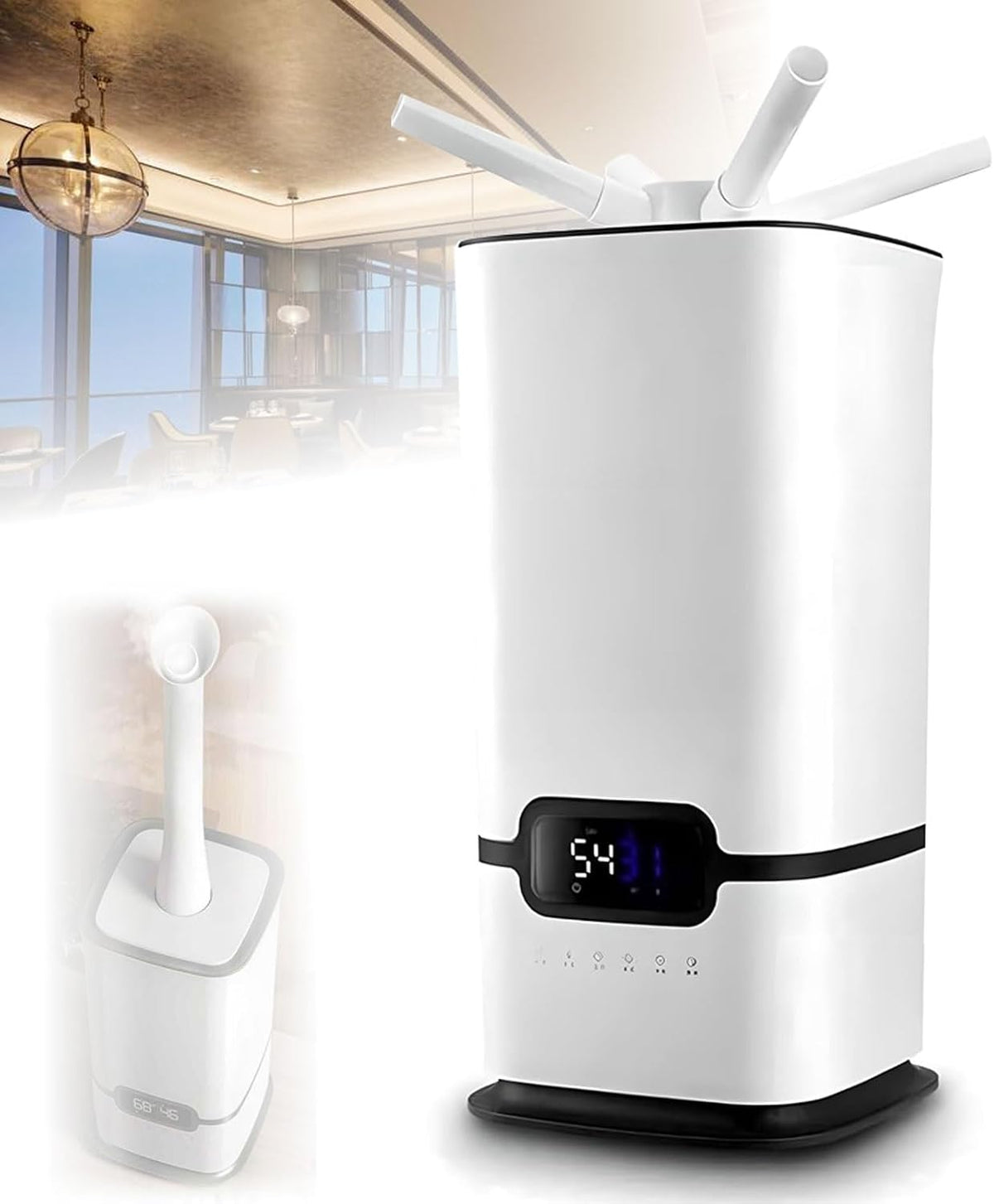 Nawilżacze dla całego domu Générique, 16 l, 80 W – 58 dB, Czarny, 12h nawilżacz, przemysłowy nawilżacz – zegar, 3 prędkości, profesjonalny