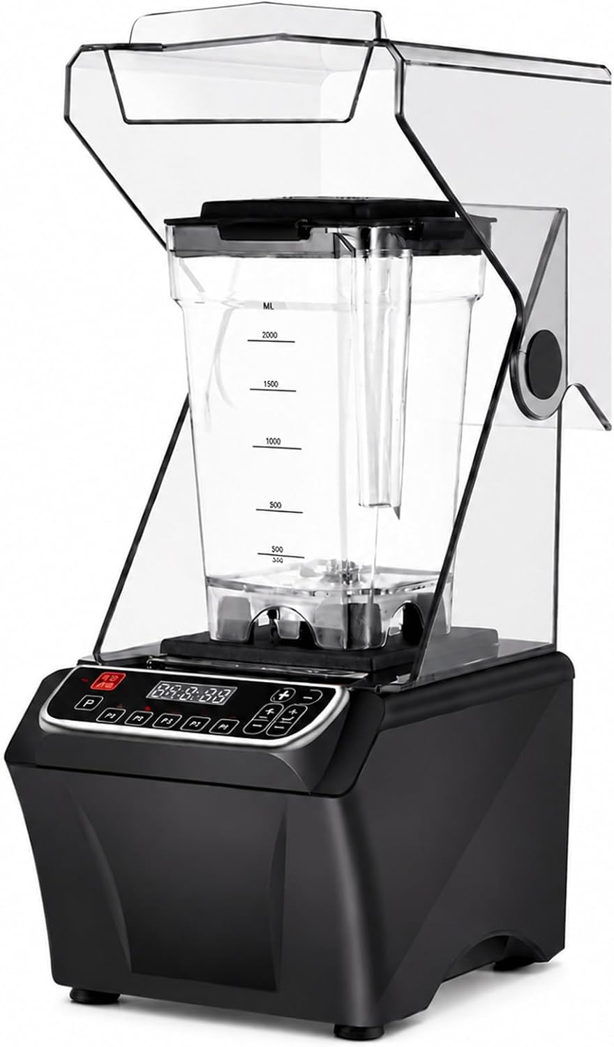 SHUMIAO Mikser – 2 l, 2000 W, 110 V, Czarny – blender kielichowy, bar z sokiem i użytek krajowy, 38 000 TR / min