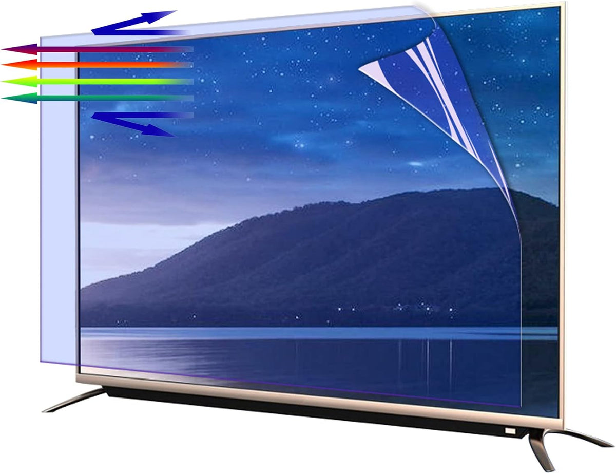 Osłona ekranu telewizora YKMYXZ, 50 cali – Czarny, oświetlenie LED, Inteligentny telewizor, 4K UHD – 50 cali film ochronny ekranu TV
