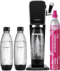 sodastream Zmywarka – 1 l, Biały, 3 butelki, płyta IPS – do naczyń, Art Sparkling generator wody i Soda