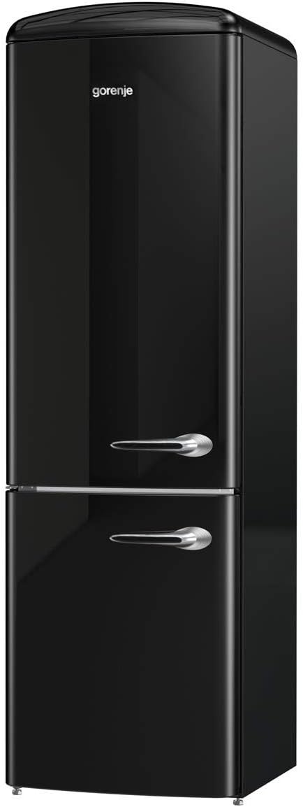 Gorenje Lodówka, 227 l – 194 cm, 3 W, Srebrny / Czarny, oświetlenie LED – 3 w 1, zamrażarka, licznik czasu, czarny – ORK 193 x, Wysokość 194 cm