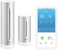 Netatmo Stacje meteorologiczne i barometry, Czarny – Wi-Fi, praca bezprzewodowa, Google Station, Termometr – Czujnik