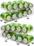 Lodówka – 36 x 13,5 x 16 cm, Przezroczysty, stal nierdzewna, Rollers – Kemping, 2- poziom półki stojakowej, kamper, 2 x soda