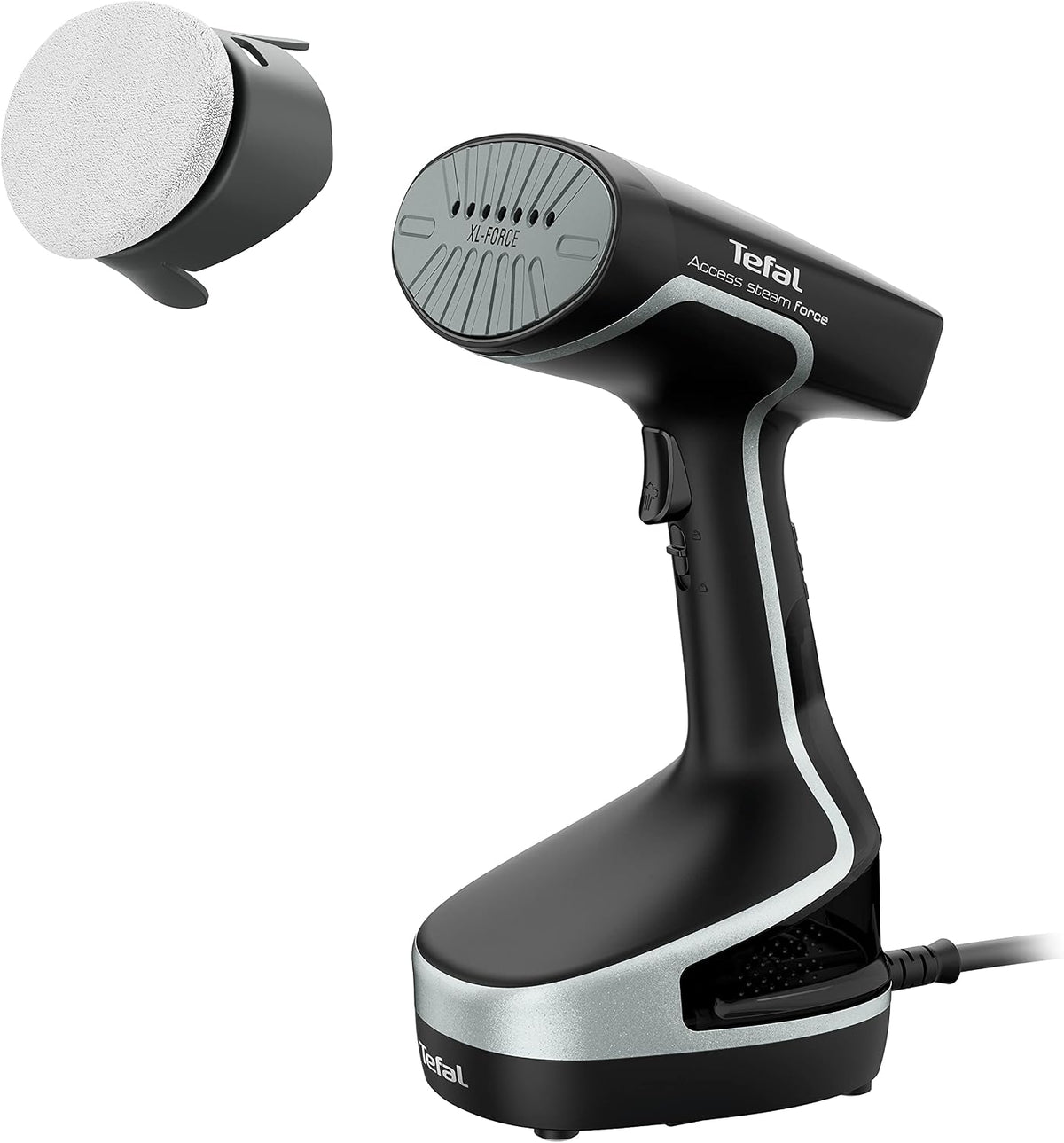 Tefal Przełączniki USB, DT8250, 2000 W – 190 ml, 90 g, Czarny / Srebrny, W 190 DT8250 szczotka – para wodna, czarny