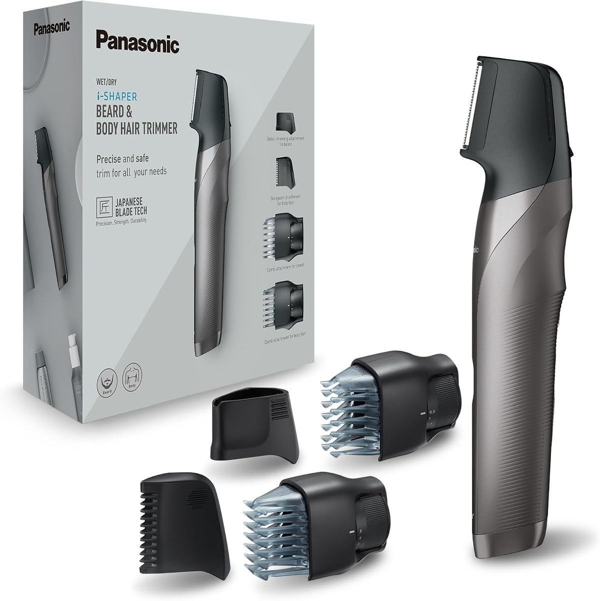 Kosiarki do twarzy Panasonic – GY60, 2 W, Srebrny, 2 w 1 – ER- GY60- H503 Akcesoria do aparatury, Barby i ciała, 2 w 1 kosiarka ER-GY60-H503