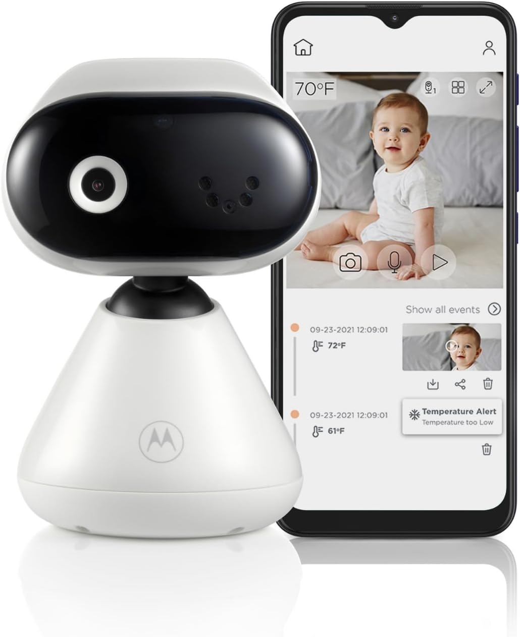 Monitory wideo Motorola Nursery, PIP1000, Czarny – Wi-Fi, PIP1000 Monitor, Motorola Nurniture Surveillance Baby Camera Wi-Fi HD