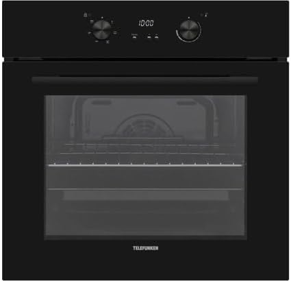 TELEFUNKEN Piekarnik do zabudowy – TFKMP64K2, 65 l, Czarny / Srebrny, funkcja grilla – Piec elektryczny TFKMP64K2, wbudowany, 4K UHD