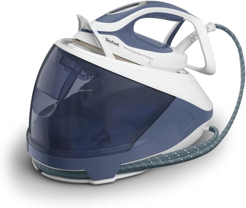 Tefal Generator pary, GV9225, 140 g – 7,6 bar, Czarny, GV9225 Kolekcjoner antywapniowy, Pro Express Chroń Parę Centralną – 7.6 Para ciśnieniowa Bar