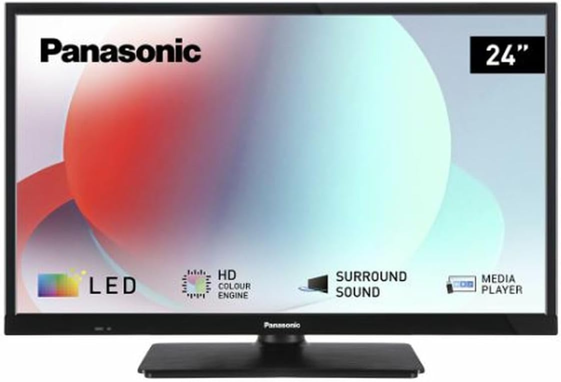 Panasonic Telewizor Smart TV, TS-24N30AEZ, Czarny – oświetlenie LED, USB, seria N30 24-calowy telewizor LED HD, odtwarzacz multimedialny USB