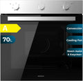 Cecotec Piekarnik do zabudowy, M236000, 70 l, 2800 W – Srebrny, stal nierdzewna, Bolero Hexa M236000 Piekarnik elektryczny, 6 programów