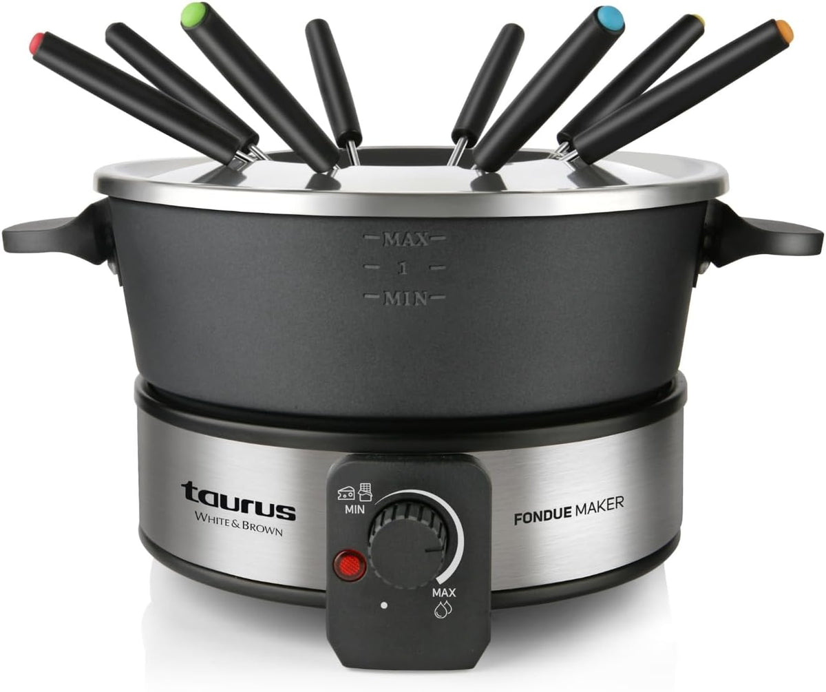 Składanie elektryczne TAURUS, FF2 – 2 l, 1000 W, Czarny, FF2 Fondue – 2 strefy temperatur