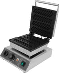 Royyalpa Gofrownica i opiekacz, 220 V, 7 kW – 30 x 36 x 24 cm, Srebrny, stal nierdzewna, gofrownica / opiekacz – przeciwkijowa
