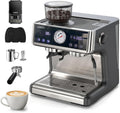 HIBREW Maszyny do espresso-parowego – H7A, 58 mm, Czarny / Srebrny, Mech mleczny – emulgator mleka