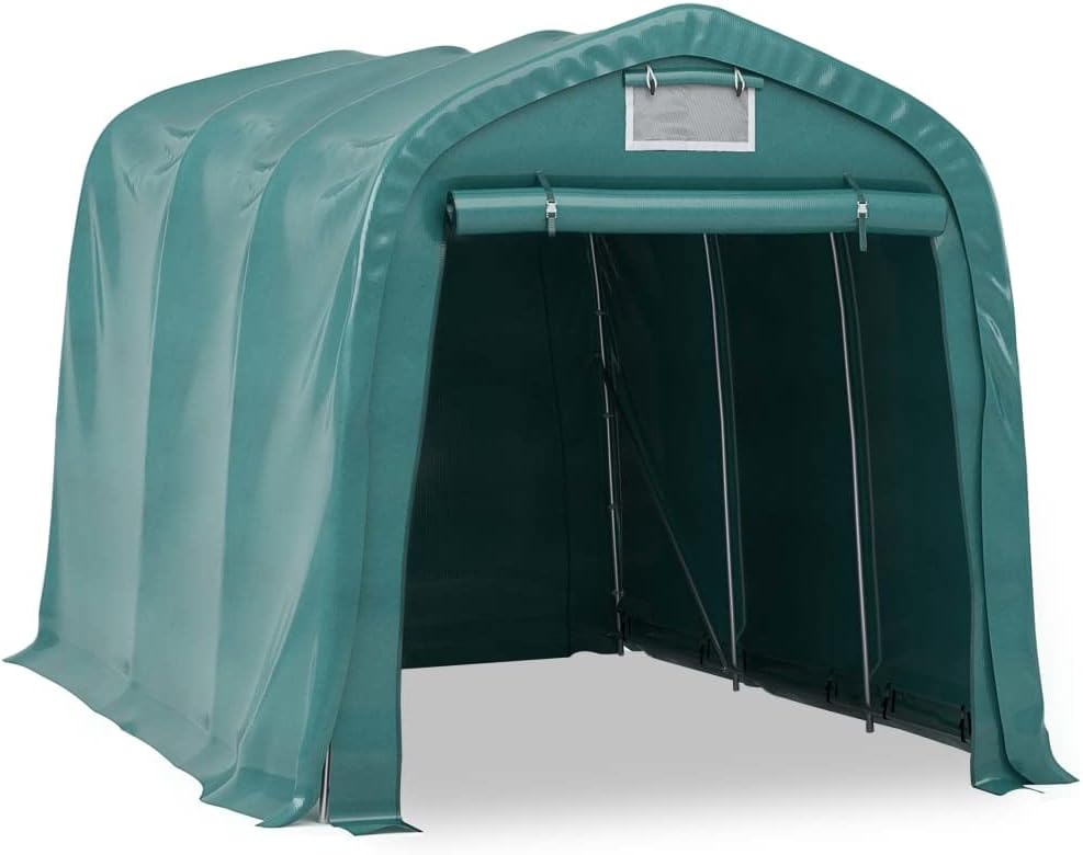 Wiaty garażowe vidaXL – 2,4 x 3,6 m, 500 g, Zielony, Namiot garażowy z PVC