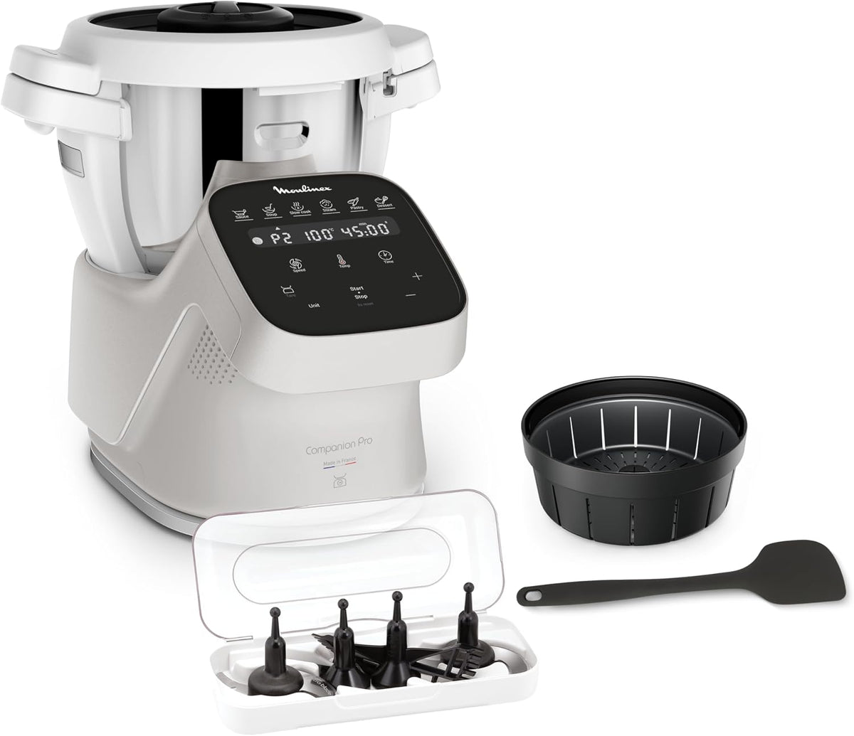 Robot kuchenny Moulinex – 5 l, Czarny, Millex kuchenka, Balance – Robot, cichy, 15 trybów, dla 10 osób