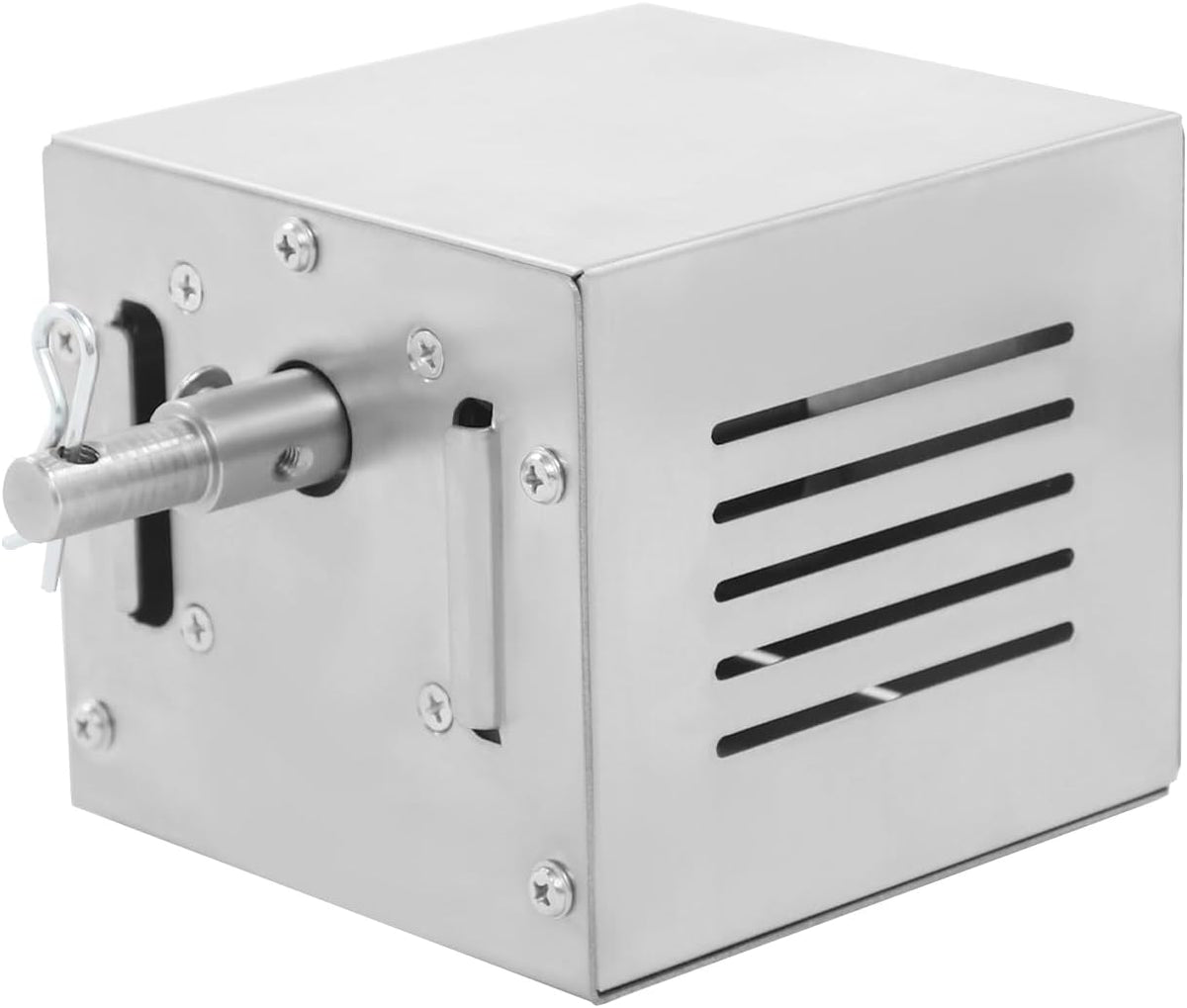 Grill DunleyMin, 25 W, 220 V, 12 x 11 x 10,5 cm – Srebrny, stal nierdzewna, Silnik, plener – kemping, do owania szpikulca 25 W