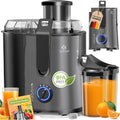 Wyciskarka wolnoobrotowa KESSER – 1100 W, 2 litry, 85 mm, Srebrny – stal nierdzewna, sokowirówka, Wyciąg z soku, 3 poziomów