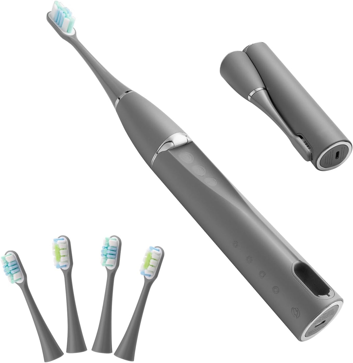 Sonic AIDBYIOT – Szary, składana konstrukcja, Szczoteczka do zębów, przenośna – do wielokrotnego napełniania