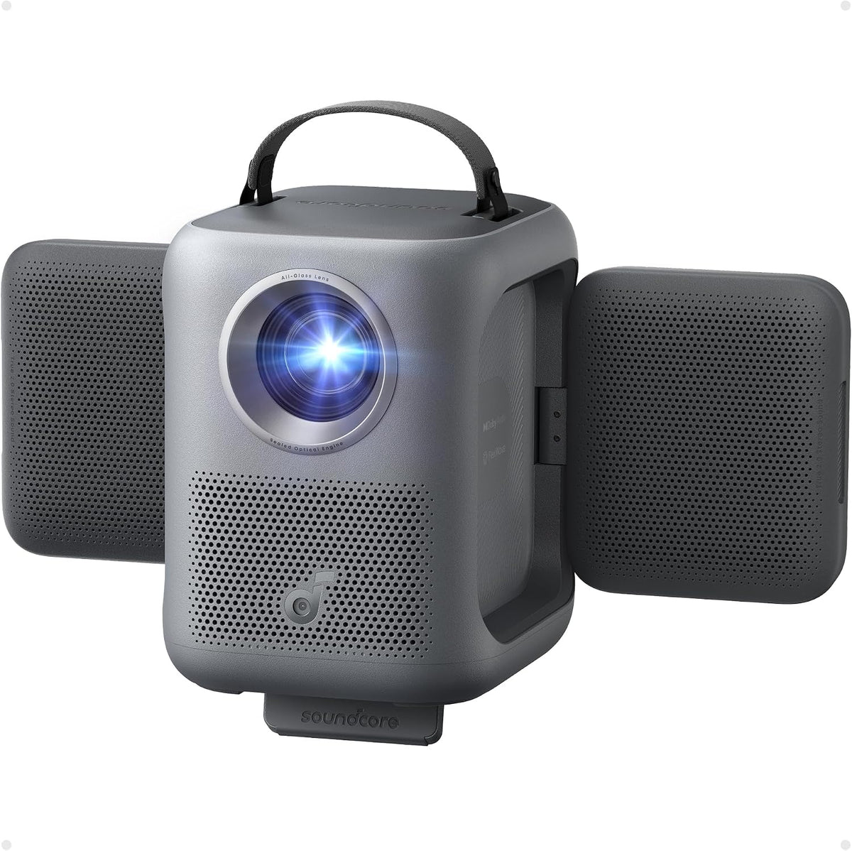 Projektor soundcore – 1080P, 10 W, Szary, Bluetooth – Wi-Fi, Inteligentny Nebula P1i z WiFi i Bluetooth, obrotowymi głośnikami