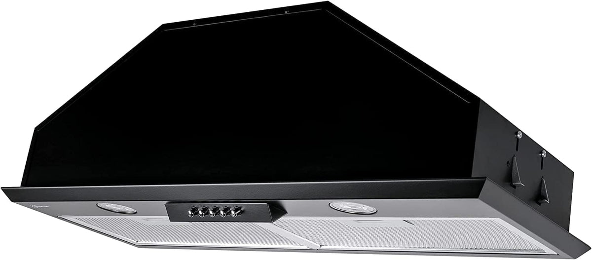 Okap kuchenny Gurari, 70 cm, 3 W, Czarny – oświetlenie LED, Okap próżniowy, 1000 m3 / h, dający się wrzucić do wody – 051 BL 70