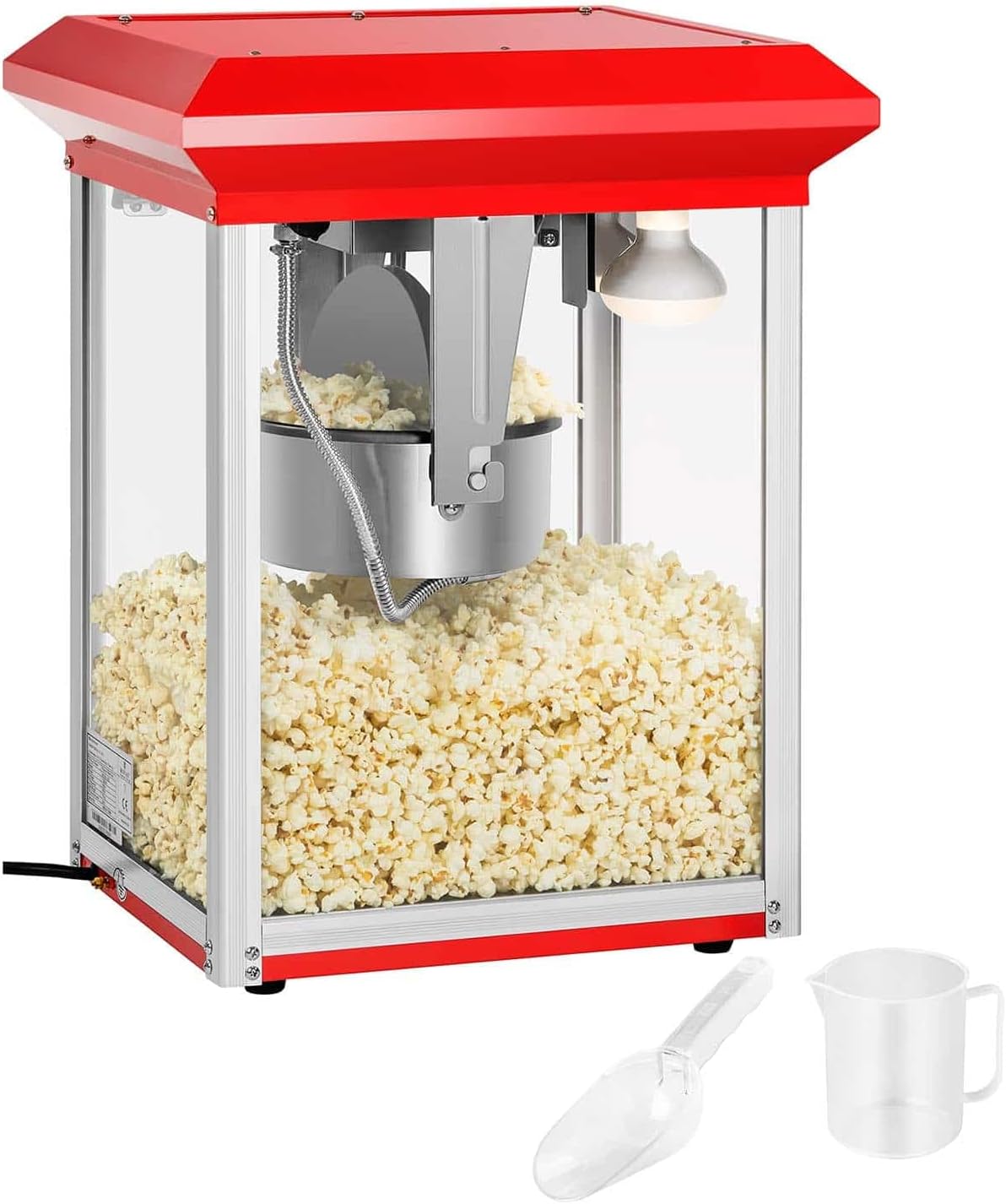 Royal Catering Aparatura do popcornu, 1.5 l, 1300 W, 150 g – Przezroczysty, Popcorn maszyna, profesjonalny, catering